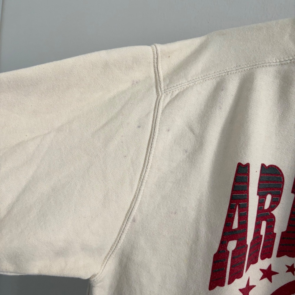 Comfort Colors Arkansas Razorbacks Graphic Sweatshirt Mens Medium Cream - Picture 2 of 7